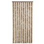 Cortina antimoscas chenilla marrón oscuro y beige 100x200 cm de , Mosquiteras para ventanas - Ref: Foro24-377357, Precio: 57,...
