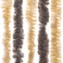 Cortina antimoscas chenilla marrón oscuro y beige 100x200 cm de , Mosquiteras para ventanas - Ref: Foro24-377357, Precio: 57,...