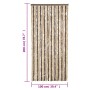 Cortina antimoscas chenilla marrón oscuro y beige 100x200 cm de , Mosquiteras para ventanas - Ref: Foro24-377357, Precio: 57,...