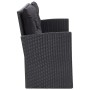 Set muebles de jardín 6 piezas y cojines ratán sintético negro de vidaXL, Conjuntos de jardín - Ref: Foro24-46094, Precio: 59...