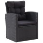 Set muebles de jardín 6 piezas y cojines ratán sintético negro de vidaXL, Conjuntos de jardín - Ref: Foro24-46094, Precio: 59...