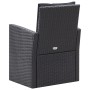 Set muebles de jardín 6 piezas y cojines ratán sintético negro de vidaXL, Conjuntos de jardín - Ref: Foro24-46094, Precio: 59...