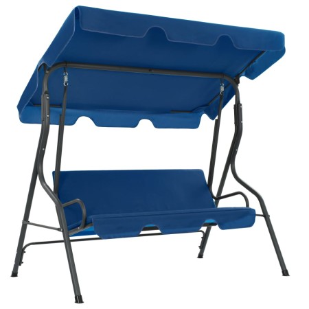 Banco columpio de jardín tela azul oscuro 170x110x153 cm de vidaXL, Balancines de jardín - Ref: Foro24-48557, Precio: 162,22 ...