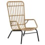 Silla de jardín ratán sintético marrón claro de vidaXL, Sillas de jardín - Ref: Foro24-48580, Precio: 213,52 €, Descuento: %