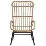 Silla de jardín ratán sintético marrón claro de vidaXL, Sillas de jardín - Ref: Foro24-48580, Precio: 213,52 €, Descuento: %