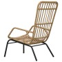 Silla de jardín ratán sintético marrón claro de vidaXL, Sillas de jardín - Ref: Foro24-48580, Precio: 213,52 €, Descuento: %