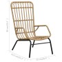 Silla de jardín ratán sintético marrón claro de vidaXL, Sillas de jardín - Ref: Foro24-48580, Precio: 213,52 €, Descuento: %