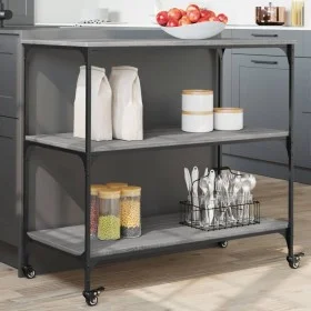 Sonoma gray engineered wood kitchen cart 102x50x95 cm by , Kitchen and dining carts - Ref: Foro24-842324, Price: 83,72 €, Dis...