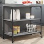 Carrito de cocina madera ingeniería gris Sonoma 102x50x95 cm de , Carros de cocina y comedor - Ref: Foro24-842324, Precio: 84...