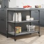 Carrito de cocina madera ingeniería gris Sonoma 102x50x95 cm de , Carros de cocina y comedor - Ref: Foro24-842324, Precio: 84...