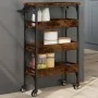 Smoked oak engineered wood kitchen cart 53x20x76 cm by , Kitchen and dining carts - Ref: Foro24-842353, Price: 54,39 €, Disco...