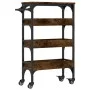 Smoked oak engineered wood kitchen cart 53x20x76 cm by , Kitchen and dining carts - Ref: Foro24-842353, Price: 54,39 €, Disco...