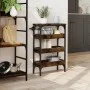 Smoked oak engineered wood kitchen cart 53x20x76 cm by , Kitchen and dining carts - Ref: Foro24-842353, Price: 54,39 €, Disco...