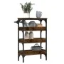 Smoked oak engineered wood kitchen cart 53x20x76 cm by , Kitchen and dining carts - Ref: Foro24-842353, Price: 54,39 €, Disco...