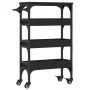 Black engineered wood kitchen cart 53x20x76 cm by , Kitchen and dining carts - Ref: Foro24-842351, Price: 62,65 €, Discount: %