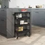 Black engineered wood kitchen cart 53x20x76 cm by , Kitchen and dining carts - Ref: Foro24-842351, Price: 62,65 €, Discount: %
