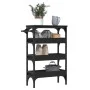 Black engineered wood kitchen cart 53x20x76 cm by , Kitchen and dining carts - Ref: Foro24-842351, Price: 62,65 €, Discount: %