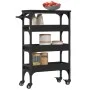 Black engineered wood kitchen cart 53x20x76 cm by , Kitchen and dining carts - Ref: Foro24-842351, Price: 62,65 €, Discount: %