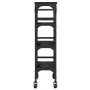 Black engineered wood kitchen cart 53x20x76 cm by , Kitchen and dining carts - Ref: Foro24-842351, Price: 62,65 €, Discount: %
