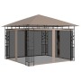 Cenador mosquitera y tira de luz LED taupé 3x3x2,73m 180 g/m² de vidaXL, Carpas y cenadores - Ref: Foro24-3070318, Precio: 31...