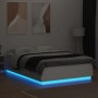 Estructura de cama con LED madera ingeniería blanco 150x200 cm de , Camas y somieres - Ref: Foro24-3209604, Precio: 178,91 €,...