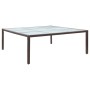 Mesa de comedor de jardín ratán sintético marrón 200x200x74 cm de vidaXL, Mesas de jardín - Ref: Foro24-46131, Precio: 248,12...