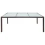 Mesa de comedor de jardín ratán sintético marrón 200x200x74 cm de vidaXL, Mesas de jardín - Ref: Foro24-46131, Precio: 245,51...