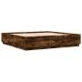Estructura cama con luces LED madera roble ahumado 180x200 cm de , Camas y somieres - Ref: Foro24-3209594, Precio: 181,29 €, ...