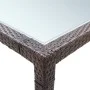 Mesa de comedor de jardín ratán sintético marrón 200x200x74 cm de vidaXL, Mesas de jardín - Ref: Foro24-46131, Precio: 245,51...