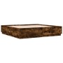 Estructura cama con luces LED madera roble ahumado 180x200 cm de , Camas y somieres - Ref: Foro24-3209594, Precio: 181,29 €, ...