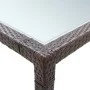 Mesa de comedor de jardín ratán sintético marrón 200x200x74 cm de vidaXL, Mesas de jardín - Ref: Foro24-46131, Precio: 245,51...