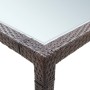 Mesa de comedor de jardín ratán sintético marrón 200x200x74 cm de vidaXL, Mesas de jardín - Ref: Foro24-46131, Precio: 248,12...