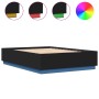 Estructura cama con luces LED madera ingeniería negro 140x200cm de , Camas y somieres - Ref: Foro24-3209612, Precio: 184,23 €...
