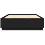 Estructura cama con luces LED madera ingeniería negro 140x200cm de , Camas y somieres - Ref: Foro24-3209612, Precio: 184,23 €...