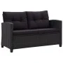 Set de sofás de jardín 6 piezas y cojines ratán sintético negro de vidaXL, Sofás de exterior - Ref: Foro24-46151, Precio: 532...