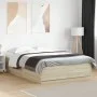 Sonoma oak wood bed frame with LED lights 150x200 cm by , Beds and slatted bases - Ref: Foro24-3209606, Price: 170,99 €, Disc...