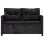 Set de sofás de jardín 6 piezas y cojines ratán sintético negro de vidaXL, Sofás de exterior - Ref: Foro24-46151, Precio: 489...