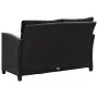 Set de sofás de jardín 6 piezas y cojines ratán sintético negro de vidaXL, Sofás de exterior - Ref: Foro24-46151, Precio: 532...