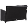 Set de sofás de jardín 6 piezas y cojines ratán sintético negro de vidaXL, Sofás de exterior - Ref: Foro24-46151, Precio: 489...