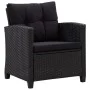 Set de sofás de jardín 6 piezas y cojines ratán sintético negro de vidaXL, Sofás de exterior - Ref: Foro24-46151, Precio: 532...