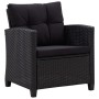 Set de sofás de jardín 6 piezas y cojines ratán sintético negro de vidaXL, Sofás de exterior - Ref: Foro24-46151, Precio: 489...