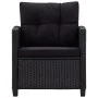 Set de sofás de jardín 6 piezas y cojines ratán sintético negro de vidaXL, Sofás de exterior - Ref: Foro24-46151, Precio: 532...
