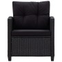 Set de sofás de jardín 6 piezas y cojines ratán sintético negro de vidaXL, Sofás de exterior - Ref: Foro24-46151, Precio: 489...