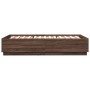 Estructura de cama madera de ingeniería marrón roble 150x200 cm de , Camas y somieres - Ref: Foro24-3209701, Precio: 161,05 €...