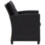Set de sofás de jardín 6 piezas y cojines ratán sintético negro de vidaXL, Sofás de exterior - Ref: Foro24-46151, Precio: 489...