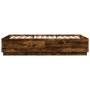 Estructura de cama madera de ingeniería roble ahumado 150x200cm de , Camas y somieres - Ref: Foro24-3209699, Precio: 151,92 €...