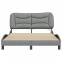 Estructura de cama con luces LED tela gris claro 120x200 cm de , Camas y somieres - Ref: Foro24-3213690, Precio: 192,75 €, De...