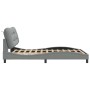 Estructura de cama con luces LED tela gris claro 120x200 cm de , Camas y somieres - Ref: Foro24-3213690, Precio: 192,75 €, De...