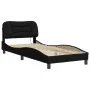 Estructura de cama con luces LED tela negro 90x190 cm de , Camas y somieres - Ref: Foro24-3213671, Precio: 168,31 €, Descuent...