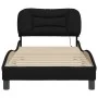 Estructura de cama con luces LED tela negro 90x190 cm de , Camas y somieres - Ref: Foro24-3213671, Precio: 168,31 €, Descuent...